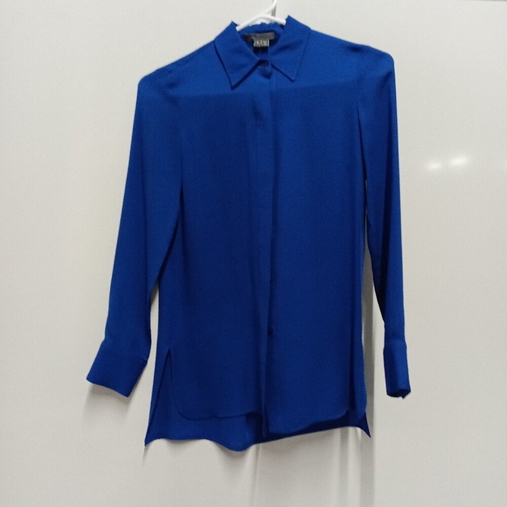 Women's Vince Blue Silk Blouse Size 0